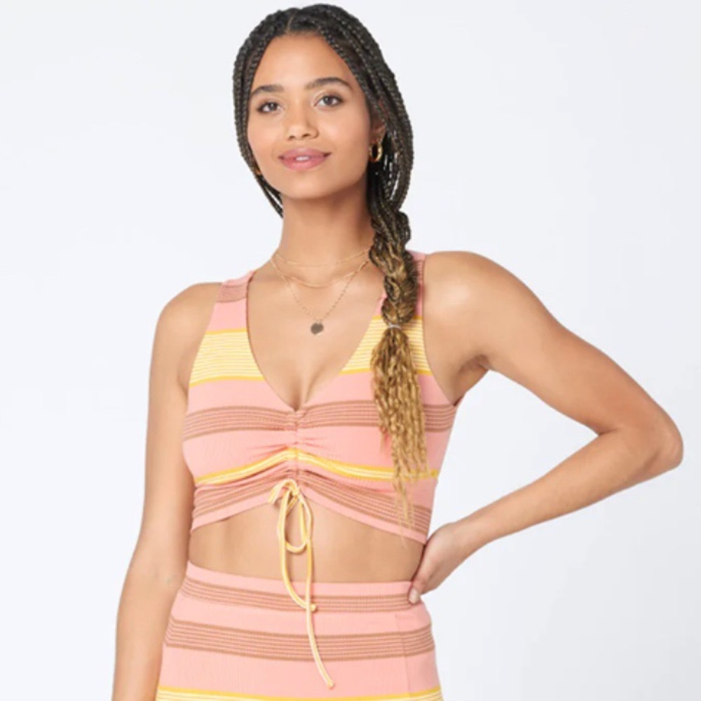 L*Space Mae Crop Top in Beachy Keen Stripe, NWT - Picture 4 of 15